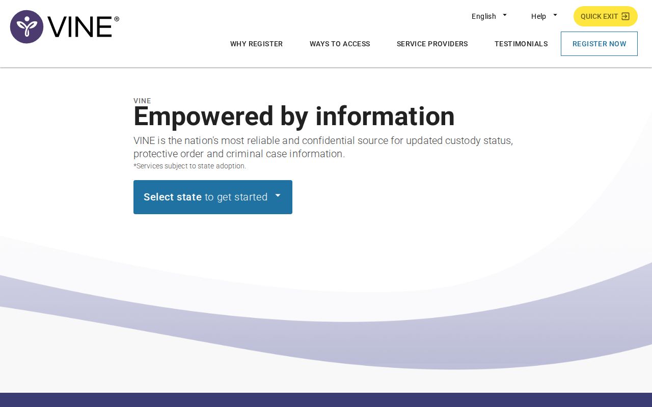 VINELink official custody search home page